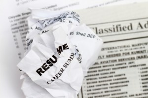 resumes crumpled