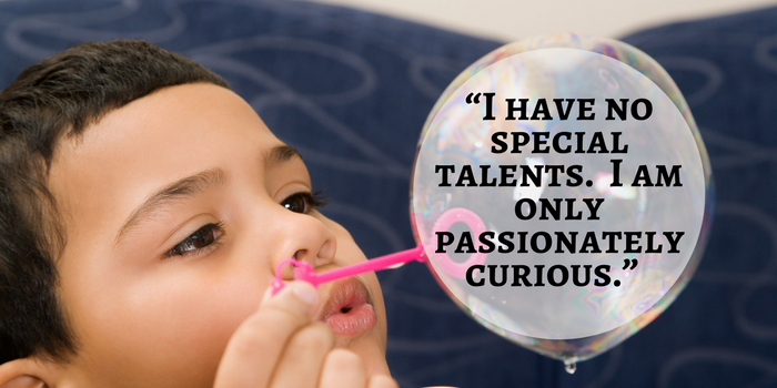 “I have no special talents. I am only passionately curious.” Albert Einstein (2) homeschooling, curious, entrepreneur