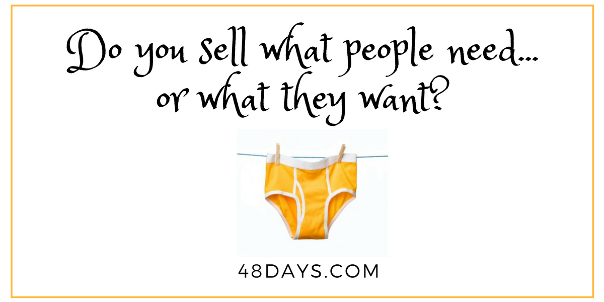 Parmesan Cheese are you selling what people need or what they want